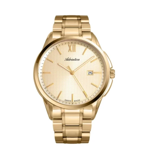 Zegarek męski Adriatica A1290.1161Q PreciDrive bransoleta pozłacana MARKO