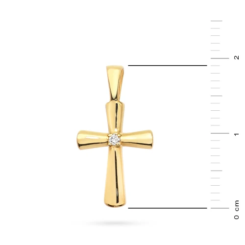 Złoty krzyżyk z cyrkonią 585 D264-585-C MARKO