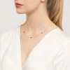 Pozłacany naszyjnik koraliki kuleczki czarne cyrkonie Kleur N1024-925-CZZ marko