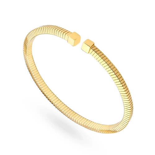 Sztywna bransoletka żmijka bangle pozłacane srebro Sego B157-925-Z marko
