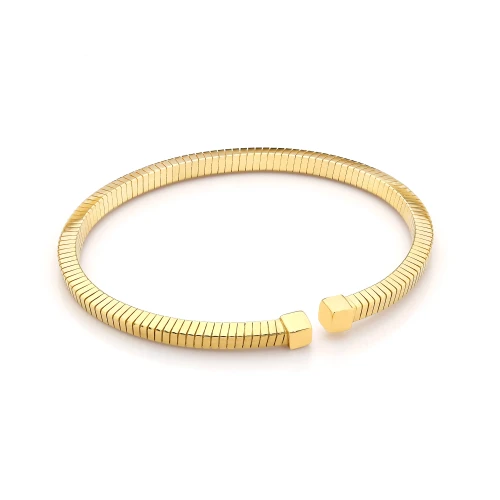 Sztywna bransoletka żmijka bangle pozłacane srebro Sego B157-925-Z marko