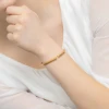 Sztywna bransoletka żmijka bangle pozłacane srebro Sego B157-925-Z marko