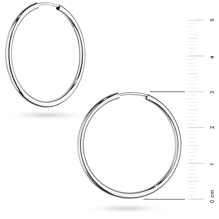 Kolczyki koła z białego złota 3cm kreolki Jeso basic K079-585 MARKO
