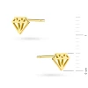 Złote kolczyki geometryczne diamenty brylanty Supreni K456-333 marko