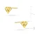 Złote kolczyki geometryczne diamenty brylanty Supreni K456-333 marko
