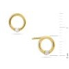 Minimalistyczne złote kolczyki ring cyrkonia Jeso K476-585 MARKO