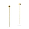 Złote kolczyki wiszące łańcuszek kulki 4mm przewlekane  K390-333 marko