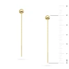 Złote kolczyki wiszące łańcuszek kulki 4mm przewlekane  K390-333 marko
