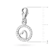 Srebrna zawieszka serce w kole cyrkonie Charms Z677-925-BS marko