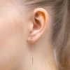 Złote kolczyki wiszące łańcuszek kulki 4mm przewlekane  K390-333 marko