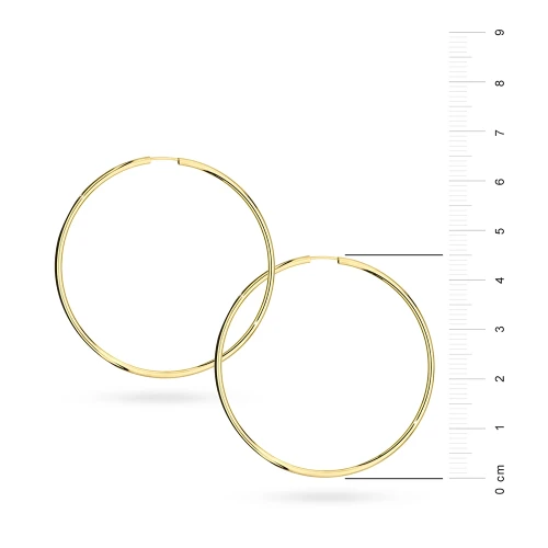 Złote klasyczne kolczyki koła kreolki 50mm Jeso K1317-585 marko