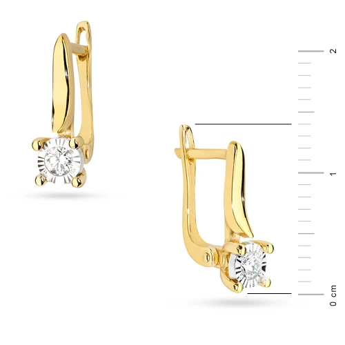 Kolczyki złote przecinki z brylantami 0,16ct zapięcie angielskie K0065.Z3.DIW.03 marko