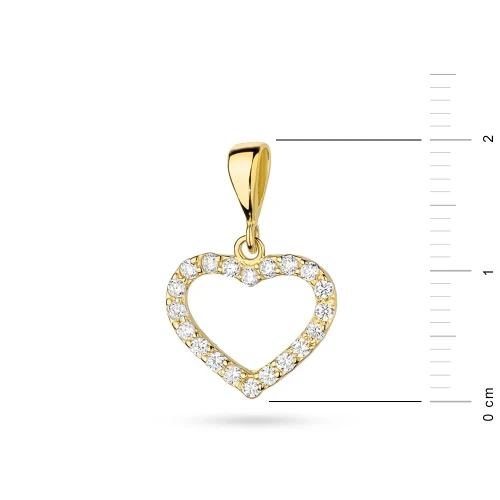 Złota zawieszka serce z brylantami 0,29ct Premio