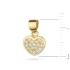 Złota zawieszka serduszko z brylantami 0,15ct