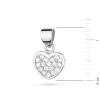 Zawieszka z białego złota serduszko z brylantami 0,15ct