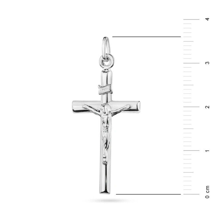 Srebrny krzyżyk z Jezusem próba 925 D168-925 MARKO