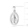 Duży srebrny Cudowny Medalik Maryja 925 D309-925 marko