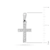 Złoty krzyżyk z białego złota wysadzany brylantami 0,08ct D260-B585-B0.08 marko
