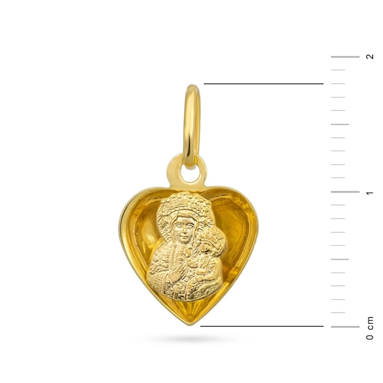 Złote serce Matka Boska Częstochowska D124-585 MARKO