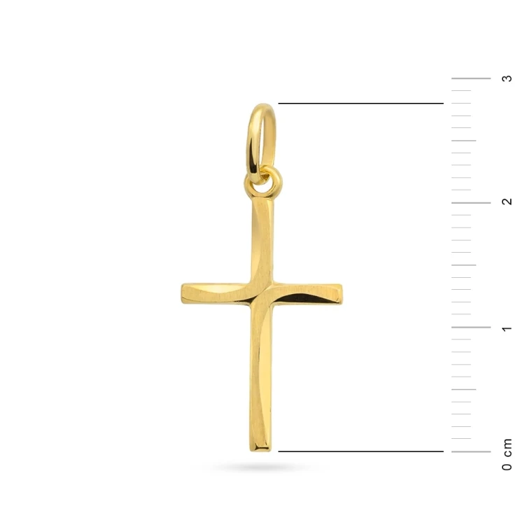 Złoty krzyż diamentowany krzyżyk złoto 585 D041-585 marko