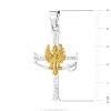 Srebrny krzyżyk patriotyczny zdobiony szabla pozłacany orzeł D385-925-ZS marko
