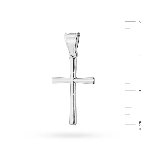 Minimalistyczny mały srebrny krzyżyk D375-925-S marko