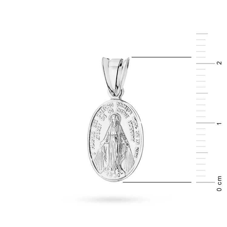 Srebrny medalik Matka Boska Cudowna pr.925 dwustronny D210-925-S marko