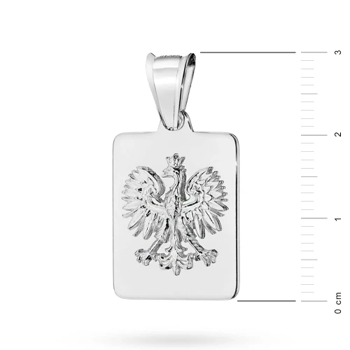 Srebrny medalik nieśmiertelnik z orłem MARKO