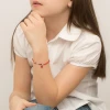 Dziecięca bransoletka z grawerem czerwony sznurek blaszka gwiazdka Infano BG260-925-C marko