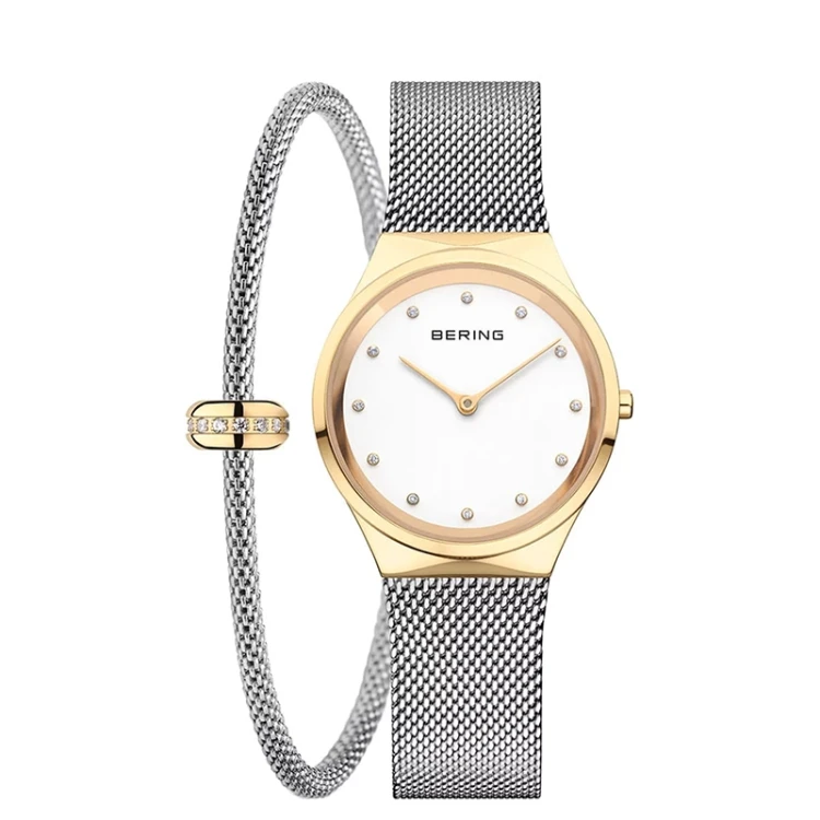 Damski zegarek Bering Classic 12131-010-GWP1 zestaw z bransoletką MARKO