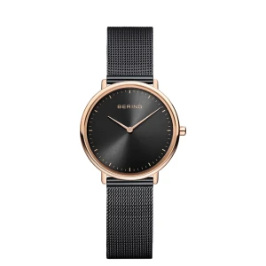 Zegarek damski Bering Classic 15729-166   czarna bransoleta mesh