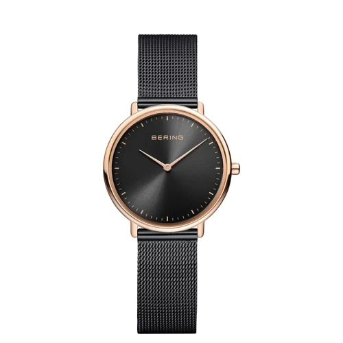 Zegarek damski Bering Classic 15729-166 czarna bransoleta mesh MARKO