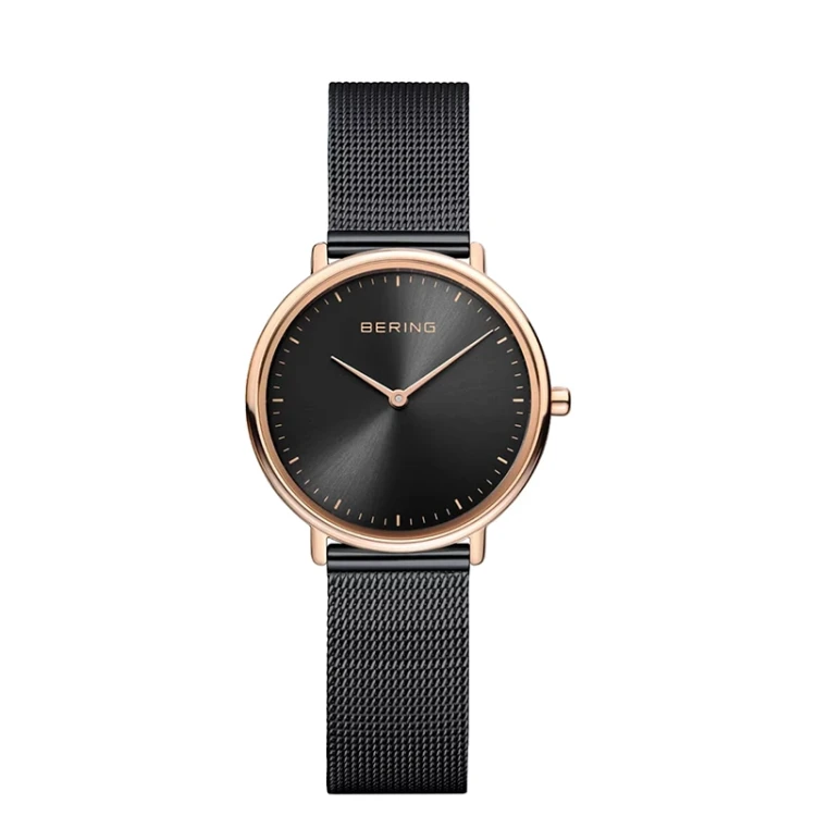 Zegarek damski Bering Classic 15729-166 czarna bransoleta mesh MARKO
