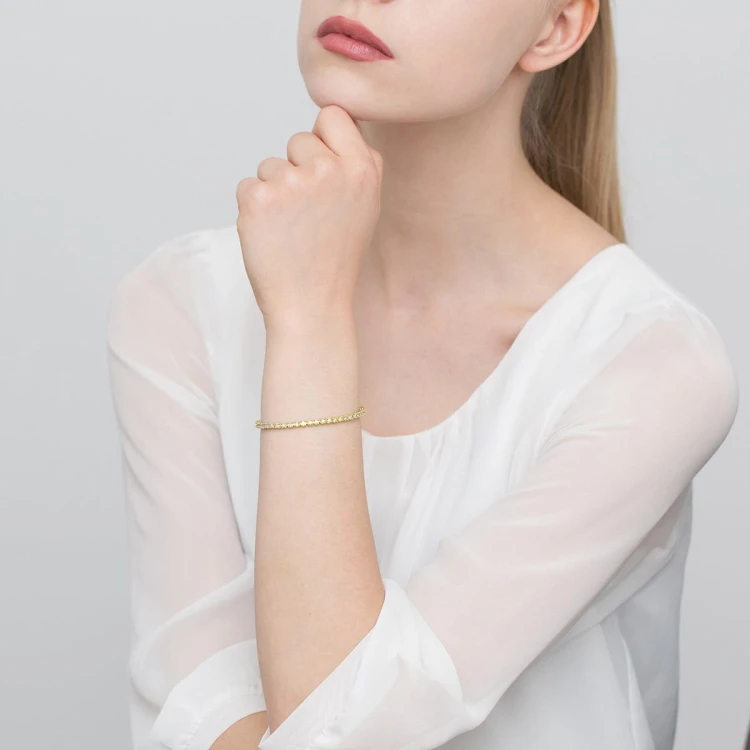 Złota bransoletka tenisowa z brylantami żółte złoto Premio BB002-585-B2.16 marko