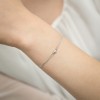 Bransoletka z białego złota z brylantem 0.10ct na podwójnym łańcuszku Premio BB022-B585-B0.10 marko