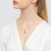 Złota zawieszka czarny kwiatek cyrkonia Kleur Z215-585-CZ marko