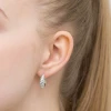 Srebrne kolczyki koła skręcane falowane na sztyft Virino