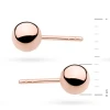Srebrne klasyczne kolczyki kulki 4mm rose gold wkrętki Jeso K1413-925-R marko