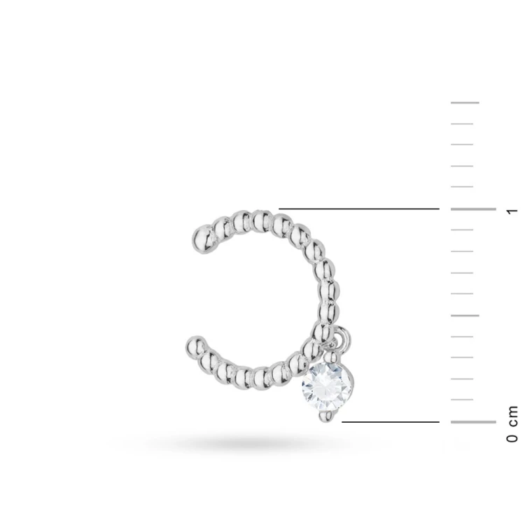 Kolczyk ze srebra nausznica nakładka na chrząstkę fake piercing zawieszka K239-925-S MARKO