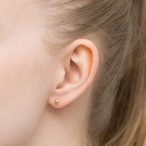 Pozłacane kolczyki kuleczki 3mm basic klasyczne Jeso