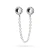 Srebrny łańcuszek zabezpieczający Charms serca L040-925 marko