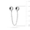 Srebrny łańcuszek zabezpieczający Charms serca L040-925 marko