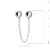 Srebrny łańcuszek zabezpieczający Charms serca L040-925 marko