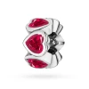Srebrna zawieszka Charms serca czerwone cyrkonie Z123-925-C marko