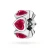 Srebrna zawieszka Charms serca czerwone cyrkonie Z123-925-C marko