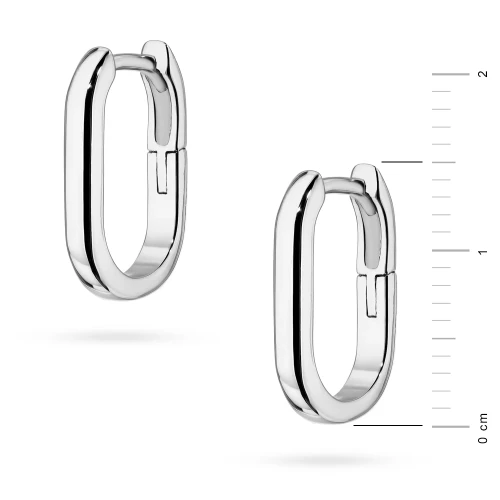 Srebrne owalne geometryczne kolczyki Supreni K703-925-S marko