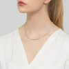 Srebrny elegancki naszyjnik z cyrkoniami tenisowy N196-925-S marko