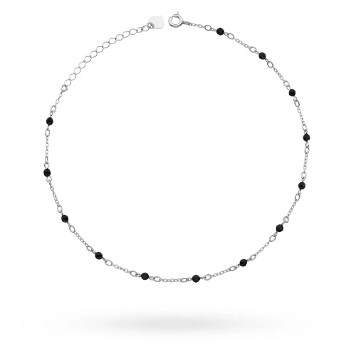 Bransoletka srebrna na kostkę czarne cyrkonie Kleur BN017-925-CZS marko