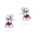 Srebrne kolczyki pieski dla dziewczynki sztyft Infano K973-925-S marko