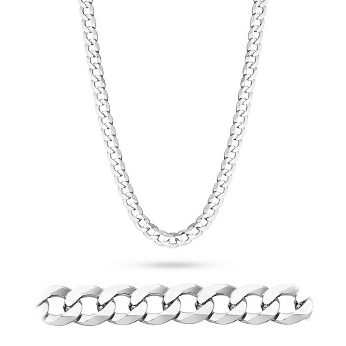 Srebrny łańcuszek męski 8mm Pancerka szeroki łańcuch 925 L217-925 marko
